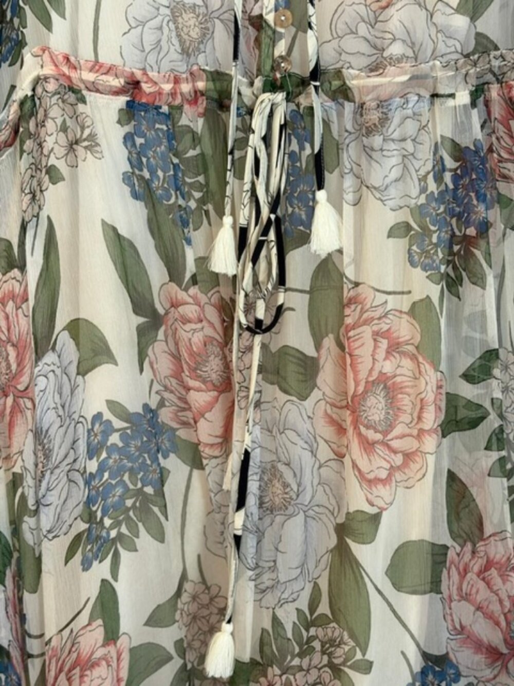 JADE by Johnny Was Flowy, Floral Dress - L - Picture 8 of 8